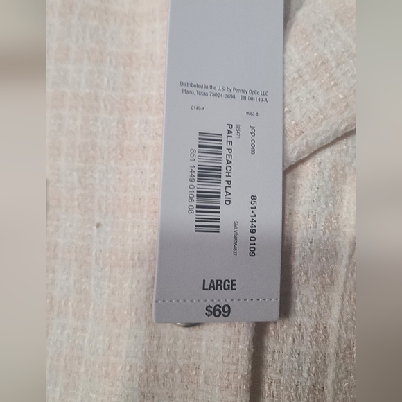 Liz Claiborne Pale Peach Tweed Shacket with Belt - Picture 6 of 11